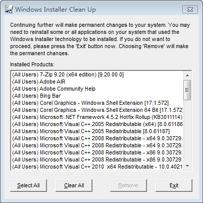 Windows Installer Clean UPѰ