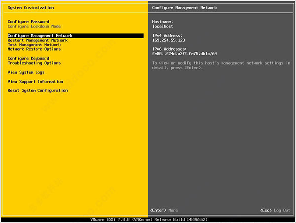 VMware Esxi v7.0.1°