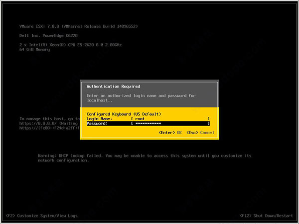 VMware Esxi v7.0.1°