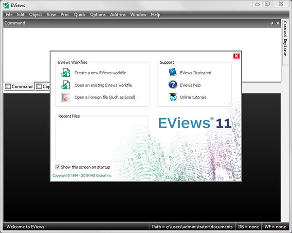 EViews v11.0 °