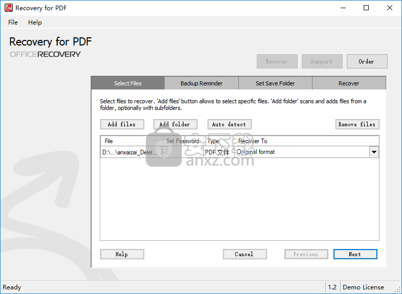 pdfļ޸(Recovery for PDF) v1.2.22190İ