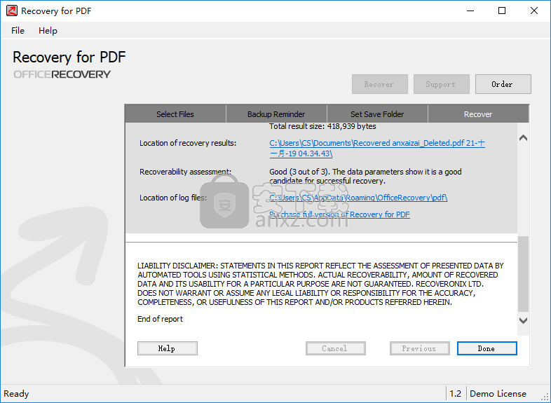 pdfļ޸(Recovery for PDF) v1.2.22190İ