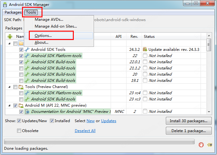 Android SDK v22.6.2İ