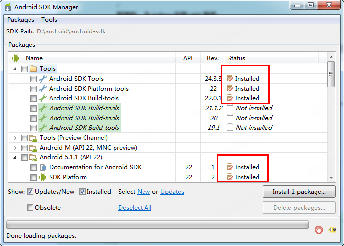 Android SDK v22.6.2İ