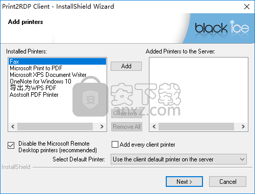 Black Ice Print2RDP Clientʽ