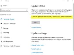 Win10רҵʾWindows Update0x800c0002