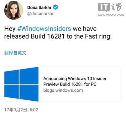 win10＾߸16281Ԥ濪ʼ