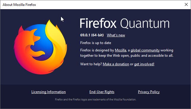 Mozilla Firefox 69.0.1޸BUG