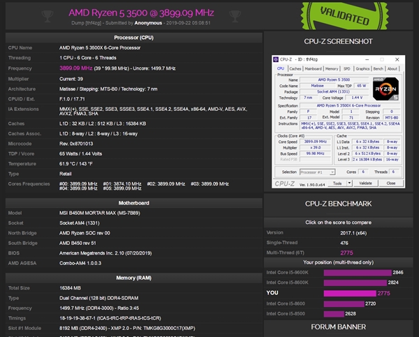 AMD5 3500X/3500ȳIntel i5-9400F