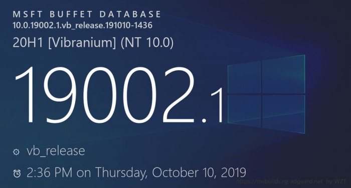 win10  20H1 ԤBuild 19002