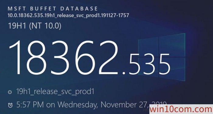 win10 1909/1903汾Build 18363.535/18362.535