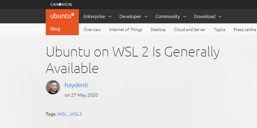 Ubuntu on WSL 2Win10 2004ʽGA