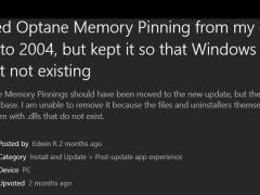  Win 10 May 2020 ȷϸµ Optane ڴ