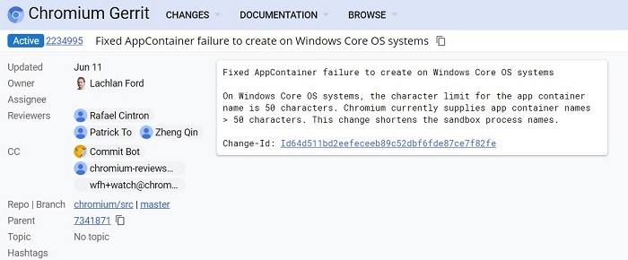 Windows Core OSŻChromiumʹ