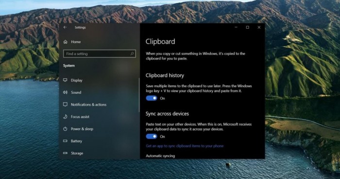 Win10 21H2ĽWindows Clipboard