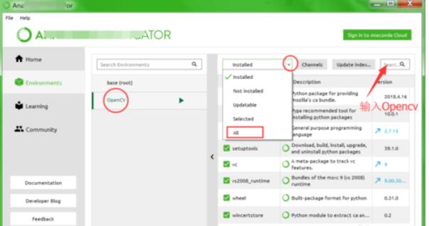 AnacondaΰװOpenCV